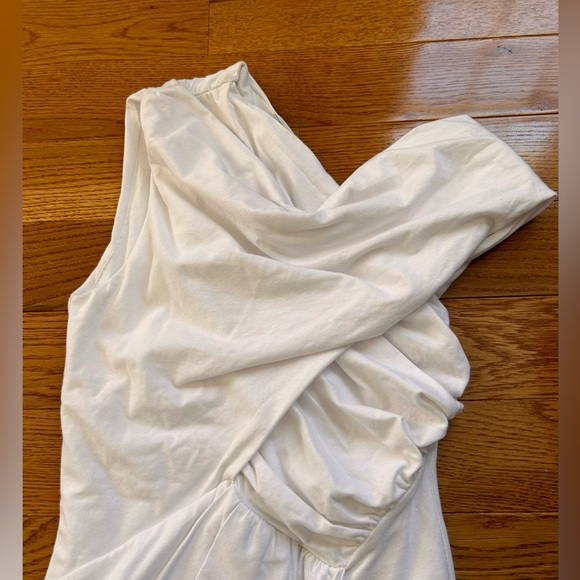 IRO Ermett Draped Jersey Dress In White, XS - Picture 8 of 10